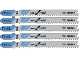 Bosch T118B Jigsaw Blades Medium Sheet Metal Cutting 5 Blades £7.19